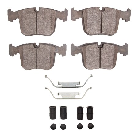 Dynamic Friction Co 3000 Semi-Metallic Brake Pads Hardware Kit, Low Dust, 100% Copper Free, 100% Asbestos-free, Front 1311-0547-01